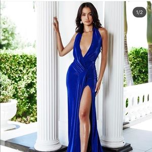 Royal blue gown